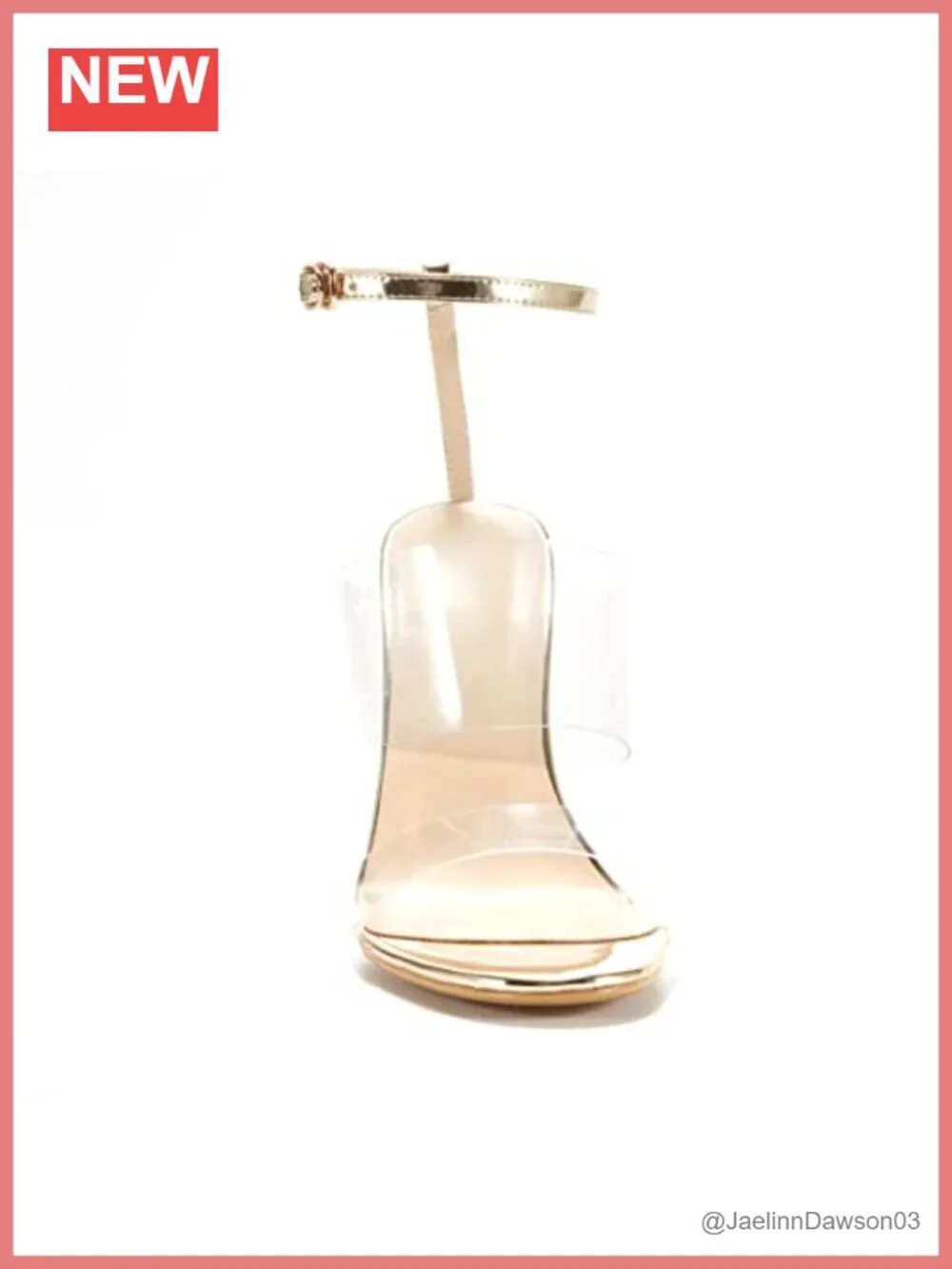 Clear Strap Wedge Heel Sandals with Buckle - Semi Formal Evening Shoes
